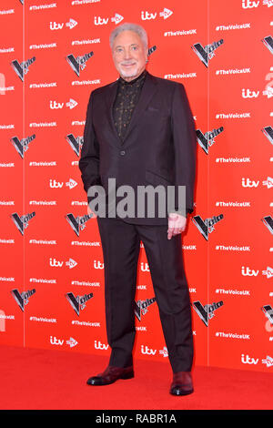 London, UK. 3rd January, 2019. Tom Jones at photocall for the launch of The Voice UK at W Hotel, London Credit: Nils Jorgensen/Alamy Live News Stock Photo