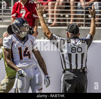 Denver Broncos wide receiver Diontae Spencer (11) takes part in drills  during an NFL football training camp at the team's headquarters Tuesday,  Aug. 17, 2021, in Englewood, Colo. (AP Photo/David Zalubowski Stock