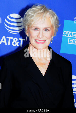 Palm Springs, California, USA. 3rd January, 2019. Actress Glenn Close attends the 30th Annual Palm Springs International Film Festival Awards Gala on January 3, 2019 at Palm Springs Convention Center in Palm Springs, California. Photo by Barry King/Alamy Live News Stock Photo