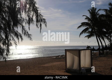 Sandy beach, Mauritius, Africa Stock Photo
