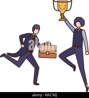 businessmen with trophy avatar character Stock Vector Image & Art - Alamy