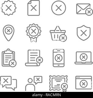 license cancel line icon vector illustration Stock Vector Image & Art ...
