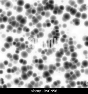 Black virus cell under the microscope, abstract background Stock Photo