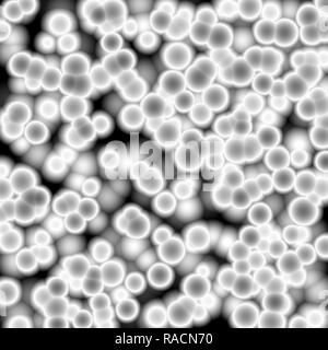 White bacteria under the microscope, abstract background Stock Photo