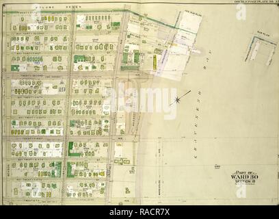 Brooklyn, Vol. 6, Double Page Plate No. 35, Part of Ward 30, Section 19, Map bounded by 23rd Ave., Warehouse Ave reimagined Stock Photo