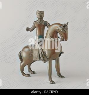 Aquamanile in the form of a mounted knight, Anonymous, c. 1200 - c. 125. Reimagined by Gibon. Classic art with a reimagined Stock Photo
