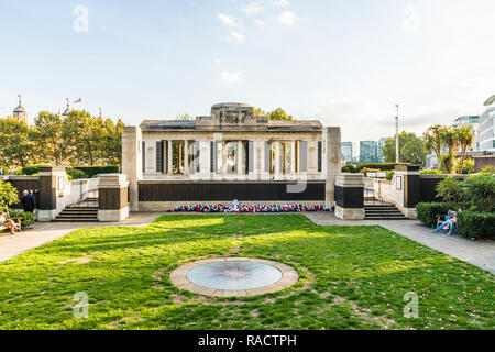 The Mercantile Marine Memorial from WW1, London, England, United Kingdom, Europe Stock Photo