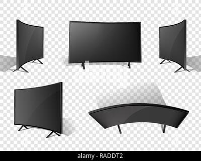 Modern smart oled tv screen isolated on transparent background Stock ...