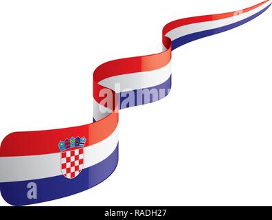 Croatia flag, vector illustration on a white background Stock Vector