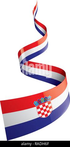 Croatia flag, vector illustration on a white background Stock Vector