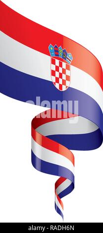 Croatia flag, vector illustration on a white background Stock Vector