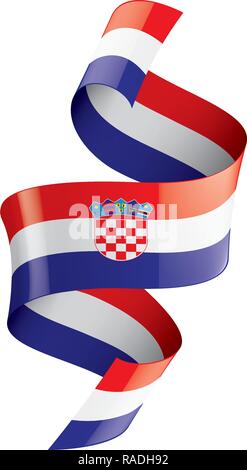 Croatia flag, vector illustration on a white background Stock Vector