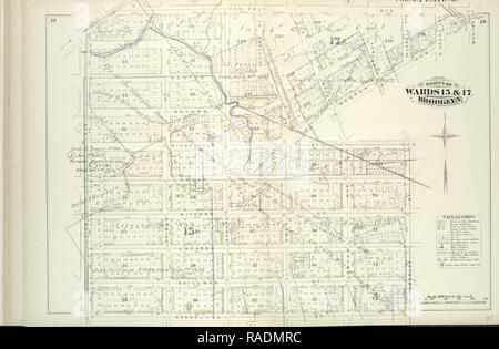 Vol. 6. Plate, H. Map bound by Van Cott Ave., Van Pelt Ave., Monitor St., Meeker Ave., Richardson St., Humboldt St reimagined Stock Photo