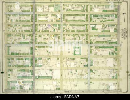 Brooklyn, Vol. 2, Double Page Plate No. 22, Part of Ward 24, Section 5, Map bounded by Atlantic Ave., IncludingRalph reimagined Stock Photo