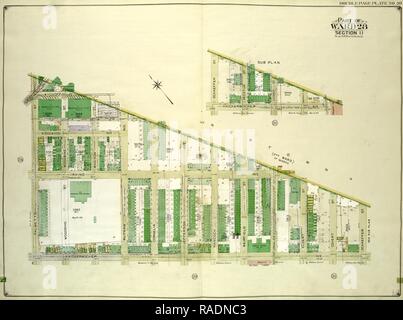 Brooklyn, Vol. 3, Double Page Plate No. 30, Part of Ward 28, Section 11, Map bounded by Boundry line of borough of reimagined Stock Photo