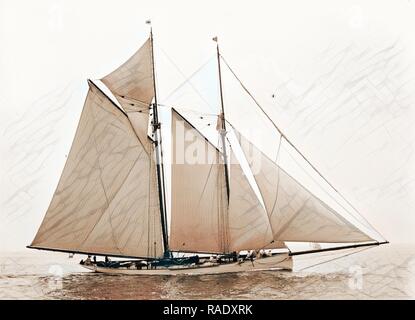 Mayflower, Mayflower (Schooner), Yachts, 189. Reimagined by Gibon. Classic art with a modern twist reimagined Stock Photo