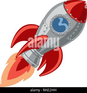 Cartoon Rocket Space Ship Stock Vector