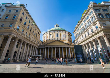 View of Basilica of San Carlo al Corso in Piazza San Carlo, Milan, Lombardy, Italy, Europe Stock Photo