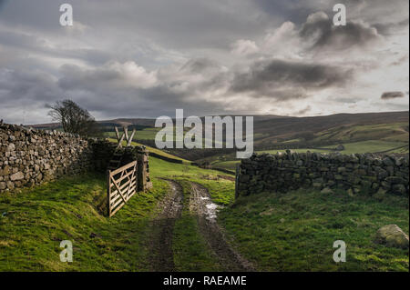 Looking towards Ward's Stone from The Cragg in Littledale Bowland Stock Photo
