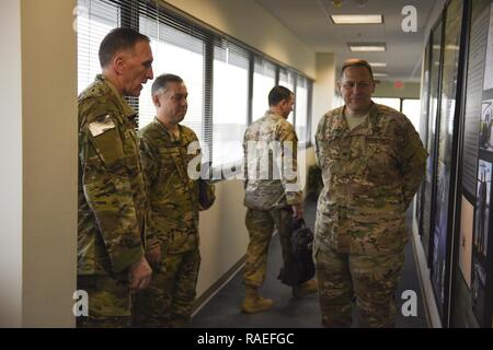 Maj. Gen. Scott Vander Hamm, assistant deputy chief of staff of operations, head quarters Air Force, visits Air Force Special Operations Command, Hurlburt Field, Fla., Jan. 18, 2017. Vander Hamm met with AFSOC key personnel during a visit to orient himself with AFSOC. Stock Photo