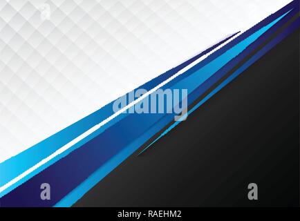template corporate concept blue black grey and white contrast background. Vector graphic design illustration, copy space Stock Vector