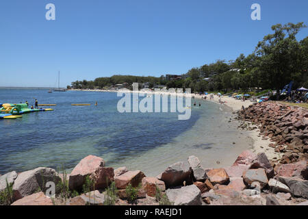 Beach at Little Nelson Bay, Nelson Bay, Port Stephens, Australia. Stock Photo