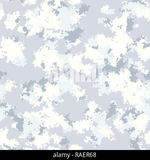 Fashion camo design. Digital Seamless Camouflage pattern Winter Colors clouds seamless pattern vector seamless fashion camo design. Trendy camouflage  Stock Vector