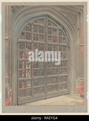 Westminster Abbey, Chapel of Henry VII, Great Bronze Gates, Frederick H. Evans (British, 1853 - 1943), 1911, Platinum reimagined Stock Photo