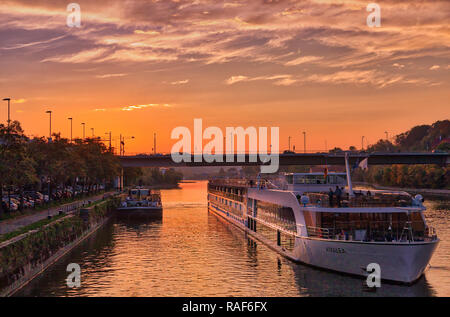 Passau, Germany Sunset Stock Photo