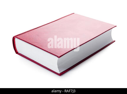 new closed book on white isolated background Stock Photo