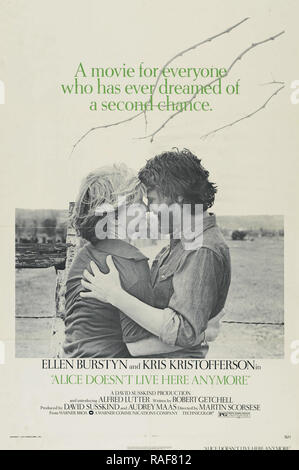 Ellen Burnstyn, Kris Kristofferson,  Alice Doesn't Live Here Anymore (Warner Brothers, 1974) Poster  File Reference # 33636 798THA Stock Photo
