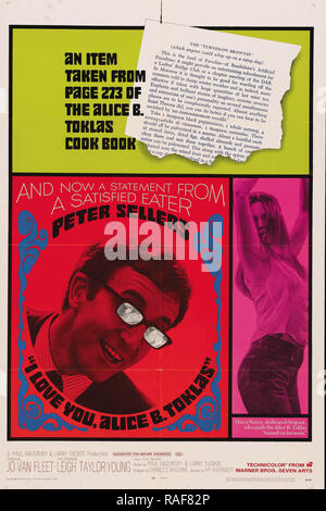 I Love You, Alice B. Toklas! (Warner Brothers, 1968), Poster  Peter Sellers  File Reference # 33636 821THA Stock Photo