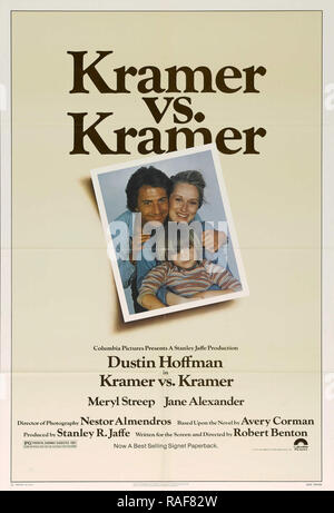 Kramer vs. Kramer (Columbia, 1979), Poster  Dustin Hoffman, Meryl Streep  File Reference # 33636 824THA Stock Photo