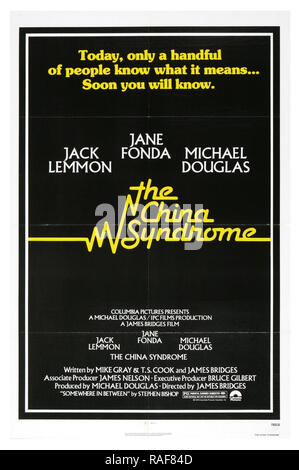 The China Syndrome (Columbia, 1979), Poster  Jack Lemmon, Jane Fonda, Michael Douglas  File Reference # 33636 849THA Stock Photo