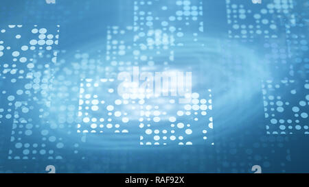 Blue business network template, computer generated abstract background, 3D rendering Stock Photo