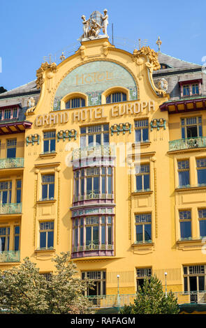 Prague Grand Hotel Europa an Art Nouveau building on Wenceslas