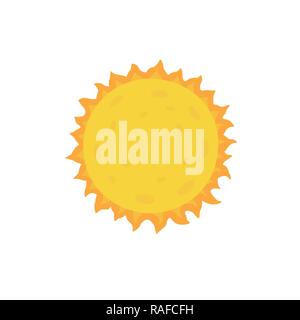 Sun. Vector illustration on white isolated background Stock Vector