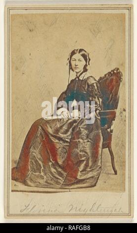 Florence Nightingale, Edward Anthony (American, 1818 - 1888), 1860 - 1862, Albumen silver print. Reimagined Stock Photo