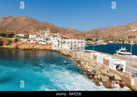 SERIFOS, GREECE. May September, 2018: The main harbor of Serifos island. Cyclades group in the Aegean Sea. Greece. Stock Photo