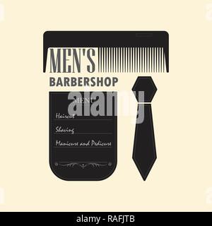 Menu Mens Barbershop Stock Vector