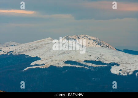 Sunset over Bieszczady Mountains, south east Poland Stock Photo