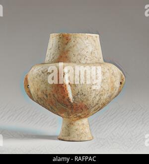 Storage Jar with a Pedestal Foot, Attributed to Kandila Sculptor B (Cycladic, active about 3000 - 2800 B.C reimagined Stock Photo