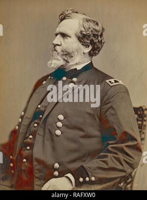 General George Thomas, Mathew B. Brady (American, about 1823 - 1896), about 1865, Albumen silver print. Reimagined Stock Photo