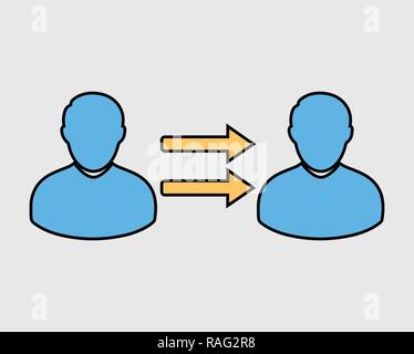 Colorful Referral icon on gray background Stock Vector