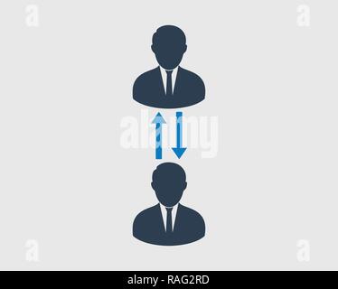 Replace Worker Icon on gray background Stock Vector
