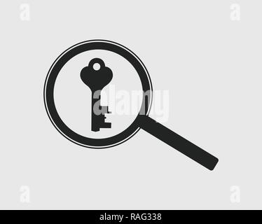 Search keyword icon on gray background. Flat style vector EPS. Stock Vector
