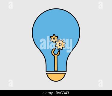 Technical Service colorful icon on gray background Stock Vector