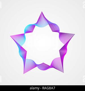Star gradient rectangular frame. Stylized Guilloche Element 10 eps Stock Vector