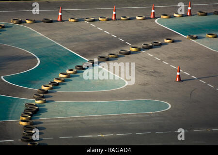 Bike, car and other driving learning trial area Stock Photo