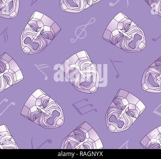 Theatrical Graphic Seamless Pattern Stock Vector